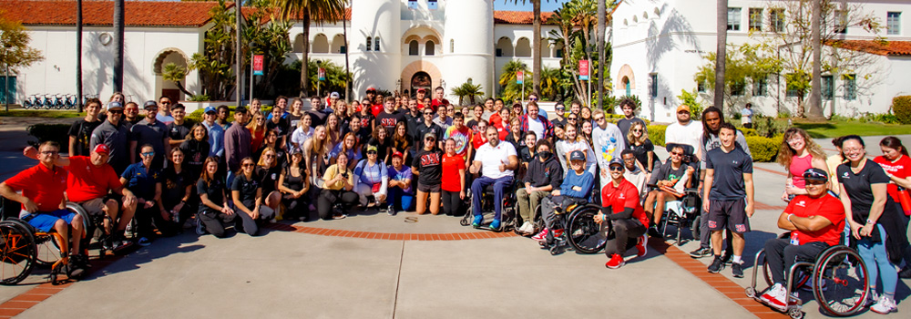 SDSU Adapted Athletics Team in the Aztec Recreation Center