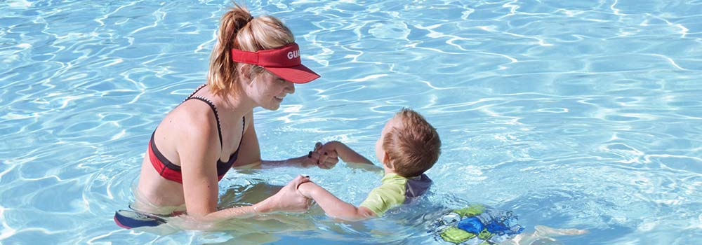 Aquaplex Swimming Instructor with student in pool