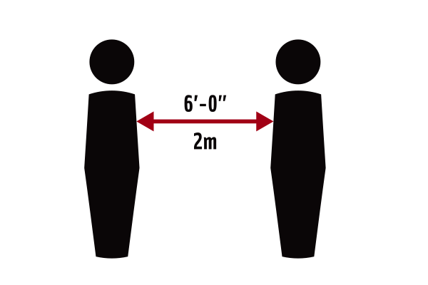 Physical Distance (6 feet) Illustration