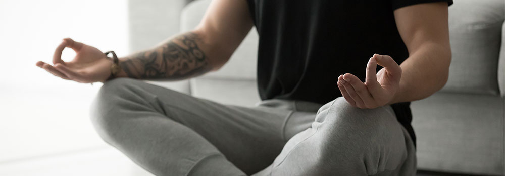 Man meditating