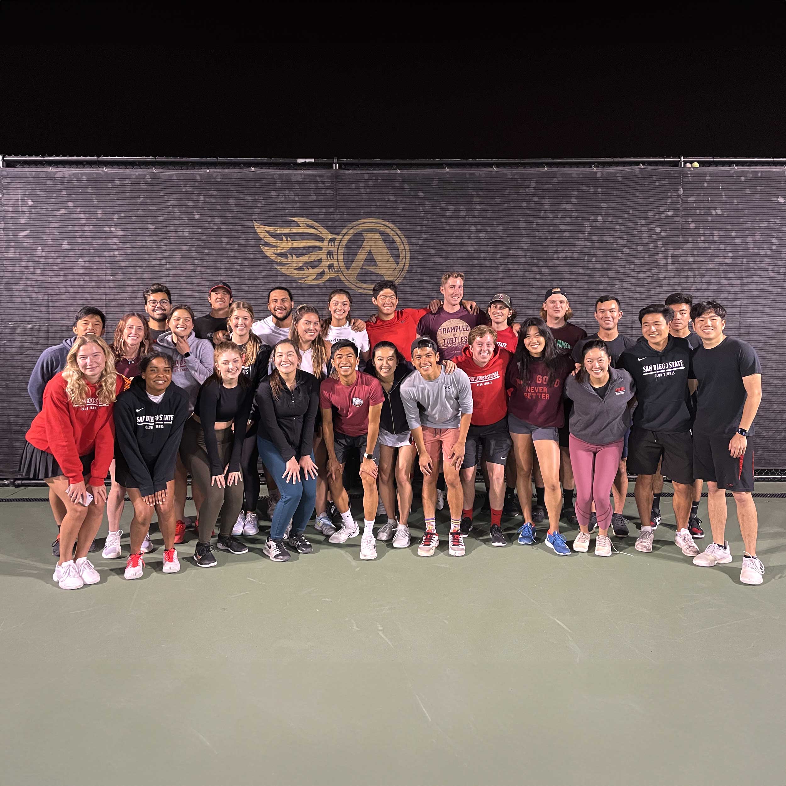 Group photo of the Club Tennis team members