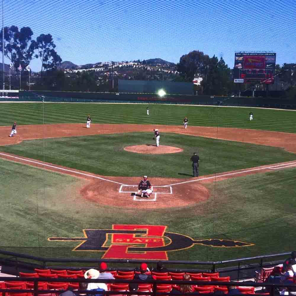 SDSU baseball field during a game