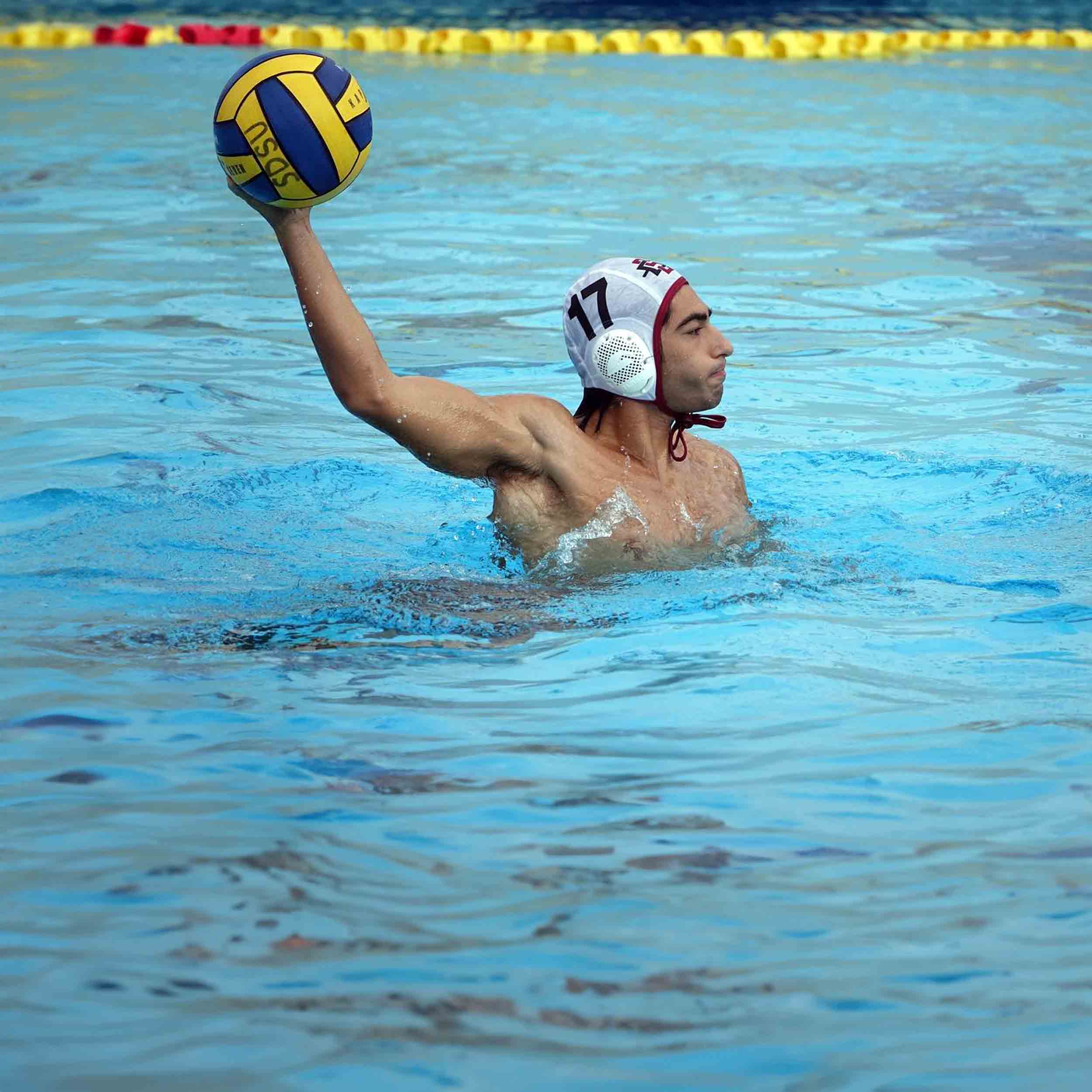 Men's Water Polo game - Aztecs defending goal