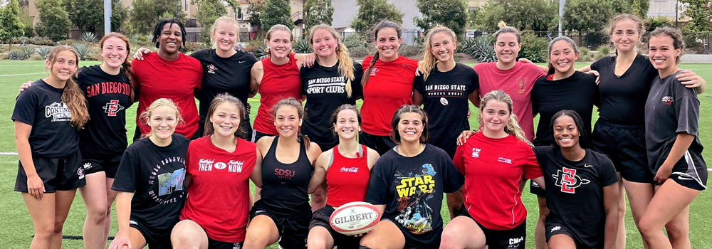 Women's Rugby players group photo