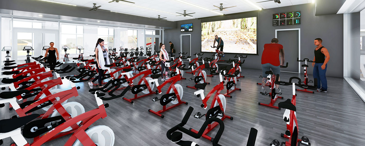 Rendering: View of the cycle studio.